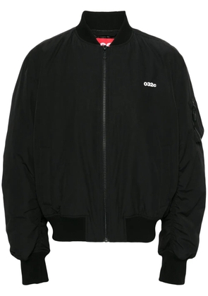 032c logo-print bomber jacket - Black
