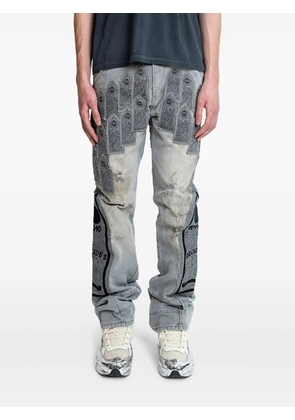 Who Decides War Arch embroidered jeans - Grey