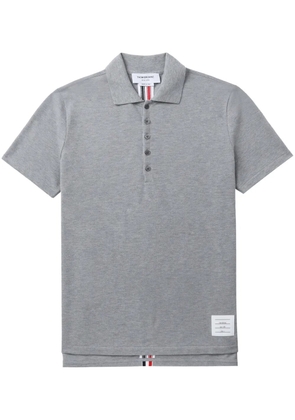 Thom Browne Center-Back Stripe Piqué polo top - Grey
