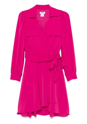 DKNY belted wrap dress - Pink