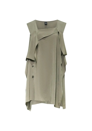 Y's flared sleeveless top - Green