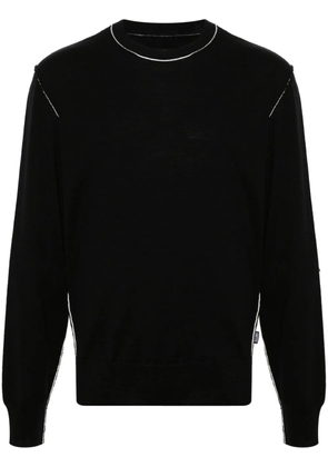 MM6 Maison Margiela Gauge 12 contrasting-trim jumper - Black
