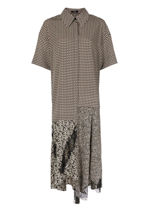 Goen.J lace-trimmed overlay dress - Black