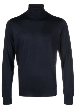 Corneliani roll-neck virgin wool jumper - Blue