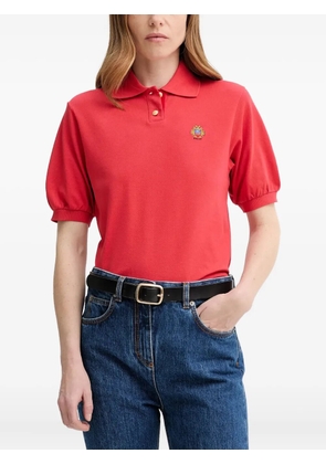 Bally embroidered-logo puff-sleeve polo top