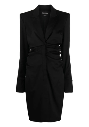 TOM FORD ruch tailored midi dress - Black