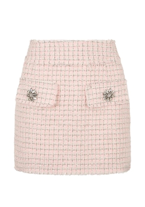 Philipp Plein tweed mini skirt - Pink