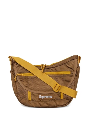 Supreme logo-patch messenger bag - Brown
