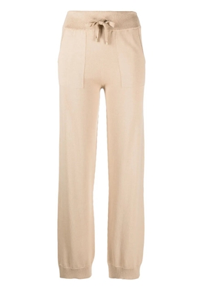 Lorena Antoniazzi fine-knit drawstring-waist trousers - Brown