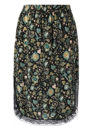 Zadig&Voltaire Bali floral-print midi skirt - Black