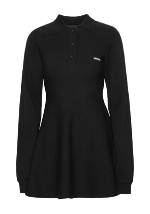 ROTATE BIRGER CHRISTENSEN polo-collar mini dress - Black
