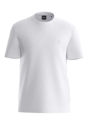 BOSS logo-embroidered crew-neck T-shirt - White