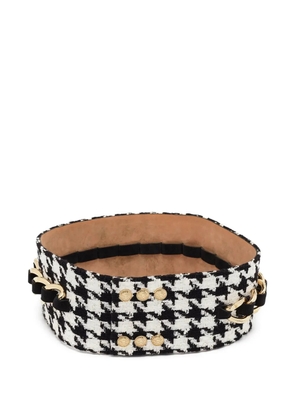 Balmain Pre-Owned houndstooth belt - Black