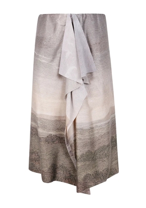 Pierre-Louis Mascia Adastrgum draped silk-blend skirt - Neutrals
