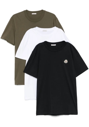 Moncler cotton T-shirt (pack of three) - Black