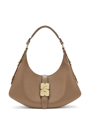 GANNI smal Kat buckle shoulder bag - Neutrals
