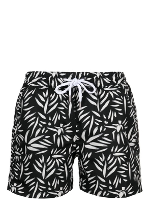 Frescobol Carioca abstract-print swim shorts - Black