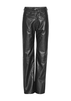 ROTATE BIRGER CHRISTENSEN straight leather trousers - Grey