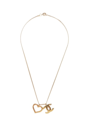 CHANEL Pre-Owned 2004 Interlocking CC and Heart-pendant necklace - Gold