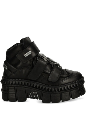 NEW ROCK strap-detail platform sneakers - Black