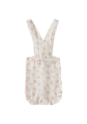 Miu Miu floral cloqué apron - Neutrals