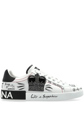 Dolce & Gabbana logo-patch sneakers - White