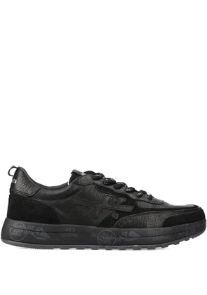 Premiata Nous 7732 lace-up suede-detail sneakers - Black