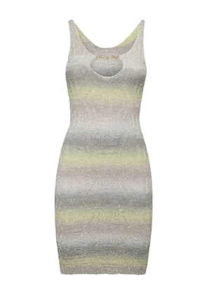 Philipp Plein striped mini dress - Grey
