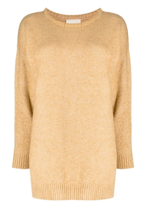 LOVEBIRDS fine-knit cotton sweatshirt - Brown