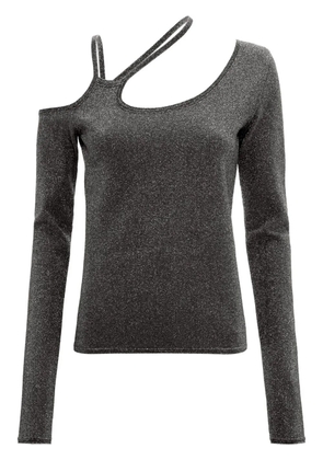 JW Anderson cut-out metallic asymmetric top - Grey