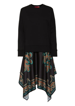 La DoubleJ Sporty Foulard midi dress - Black