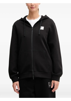 Ea7 Emporio Armani zip-up long-sleeve hoodie - Black