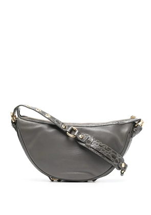 BY FAR zip-up curved shoulder bag - Grey