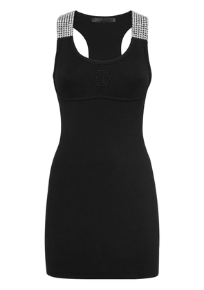 Philipp Plein crystal-embellished tank minidress - Black