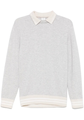 Eleventy polo collar sweater - Grey