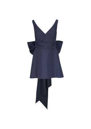 Carolina Herrera V-neck bow mini dress - Blue