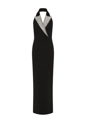 Rebecca Vallance Alistair embellished halterneck gown - Black