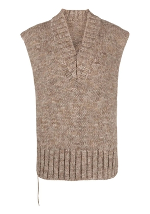 Maison Margiela Botanical Dye knitted vest - Green