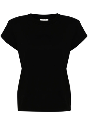 AGOLDE Bryce shoulder pads cotton T-shirt - Black