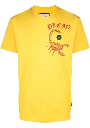 Philipp Plein chest logo-print detail T-shirt - Yellow