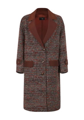 HUI MILANO buttoned pocket coat - Brown