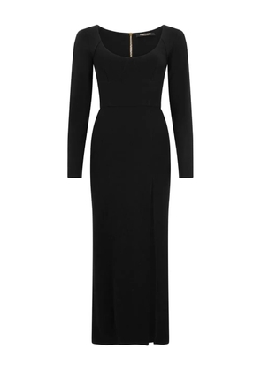 Roberto Cavalli long-sleeve slit dress - Black