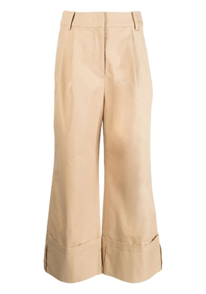 Rejina Pyo Macie cotton-blend trousers - Brown