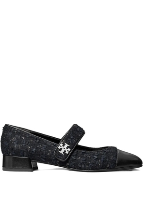 Tory Burch Mary Jane tweed cap-toe pumps - Blue