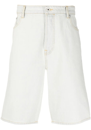 Kenzo logo-embroidered denim shorts - Blue
