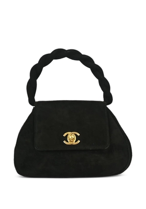 CHANEL Pre-Owned 1997 suede top-handle bag - Black