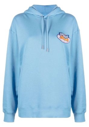 Opening Ceremony patch-detail cotton hoodie - Blue