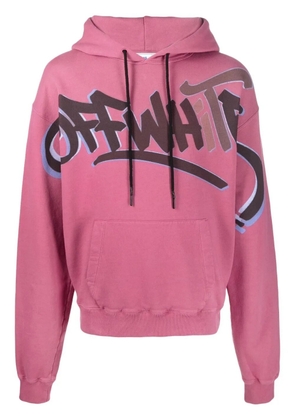 Off-White x Graffiti Milano by Leonardo Totino drawstring hoodie - Pink