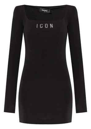 DSQUARED2 logo-print mini dress - Black