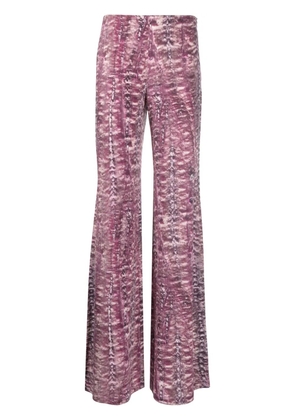 Alberta Ferretti graphic-print straight-leg trousers - Pink